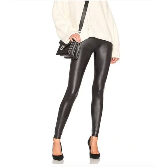 NWT SPANX Women’s Faux Leather Leggings - Black - Size Medium - Picture 1 of 10